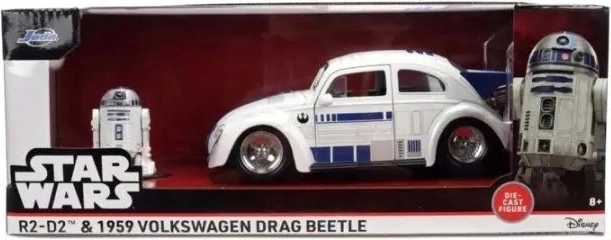 Jada Star Wars VW drag beetle r2-d2 1:24 koos figuuriga