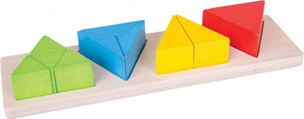 Bigjigs Toys sisestatav pusle – kolmnurksed murrud