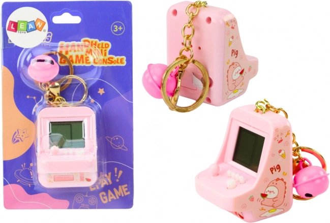 Elektrooniline Tetrise taskumängu võtmehoidja, roosa