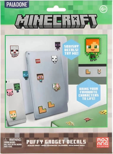 Minecrafti pufised 3D vinüülkleebised - 60 tk