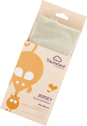 Träumeland jersey fitted sheet 40 × 90 cm desert sage