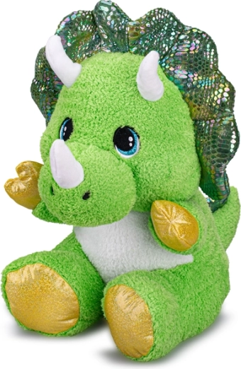 Pehme triceratops 37 cm – istuv plüüsloom beebidele