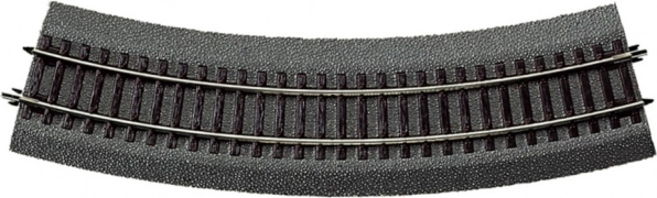 Curved Track Roco Line R3 with Roadbed
