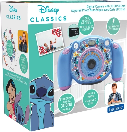 Lexibook Stitch Children's HD Camera and Photo Camera with SD Card