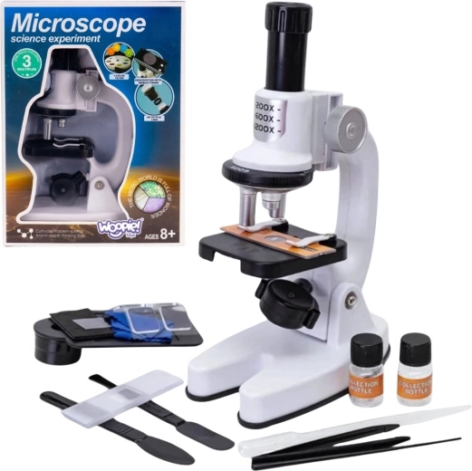 Woopie children's digital LED microscope with magnification up to 1200× and smartphone adapter