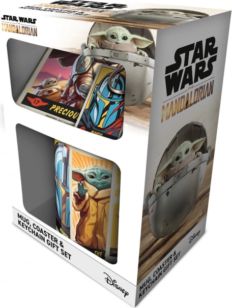 Kinkekomplekt STAR WARS: THE MANDALORIAN – kruus, alus ja võtmehoidja
