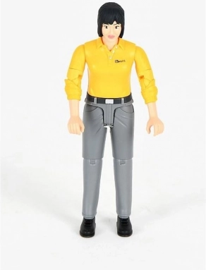 Bruder Bworld naise figuur – kollane särk, hallid püksid