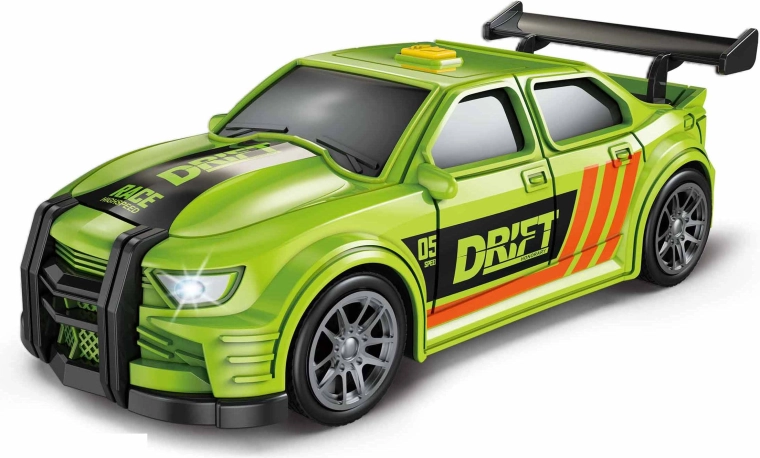 Green racing car with light and sound effects 16 cm