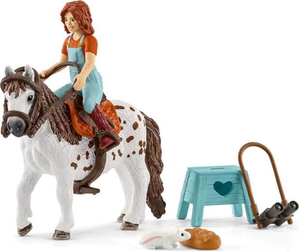 Schleich Horse Club Mia ja täpiline poni Spotty