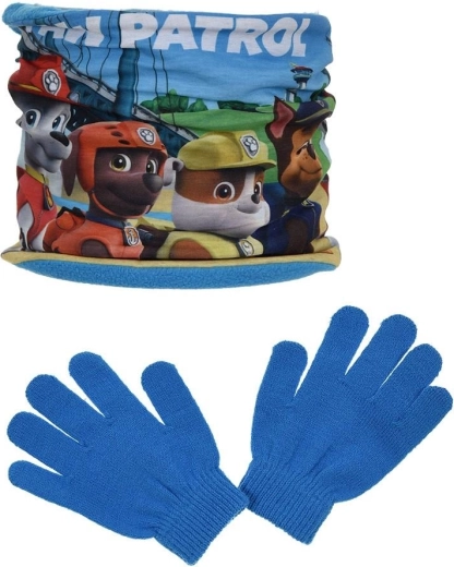 Paw Patrol neck warmer and gloves