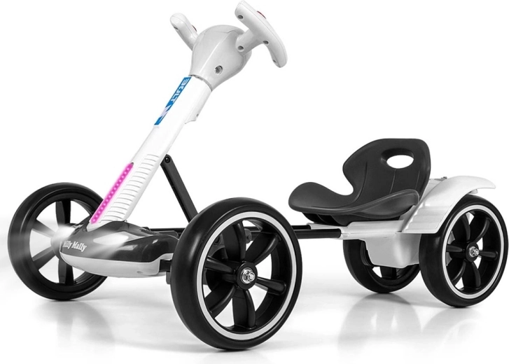 Milly Mally Bolt elektriline motokart 12 V kaugjuhtimispuldi ja LED-efektidega, valge