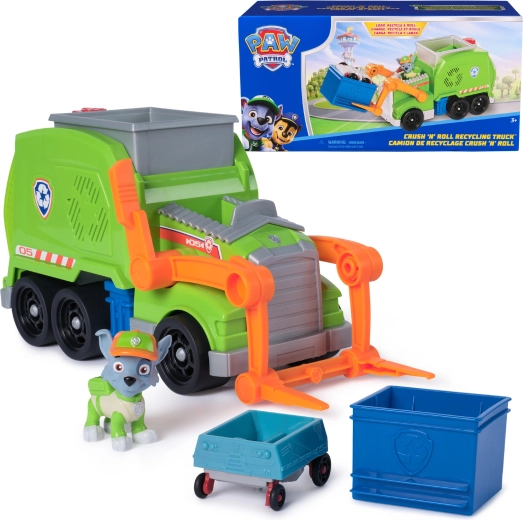 Paw Patroli taaskasutusauto Crush ’N’ Roll Rocky figuuriga eco