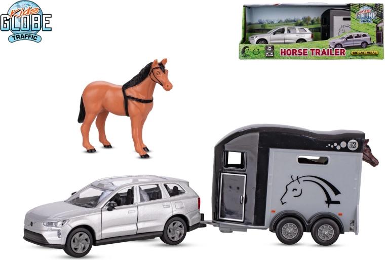 Kids Globe Traffic VOLVO EX90 hobusehaagisega, metallmudel 28 cm