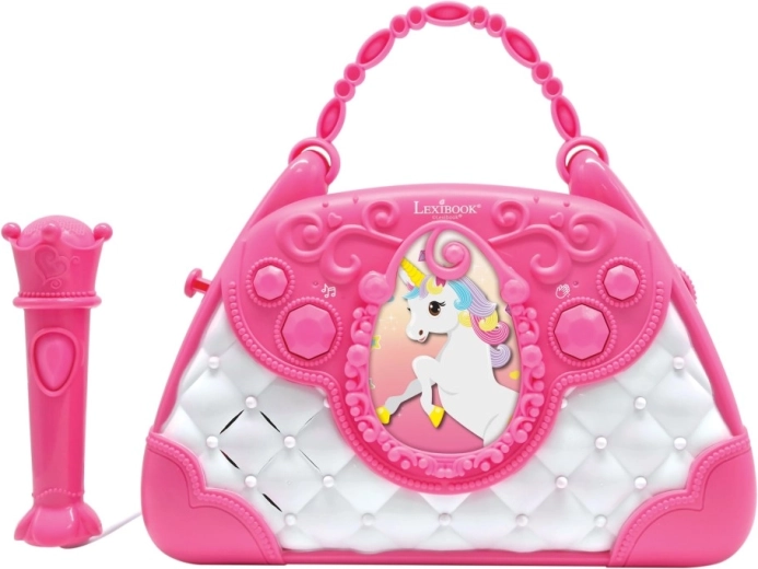 Lexibook kids’ karaoke handbag with microphone Unicorn
