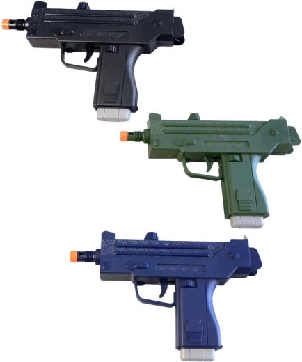 Children's plastic revolver-style toy gun with sound 24 cm, battery-powered - 1 piece