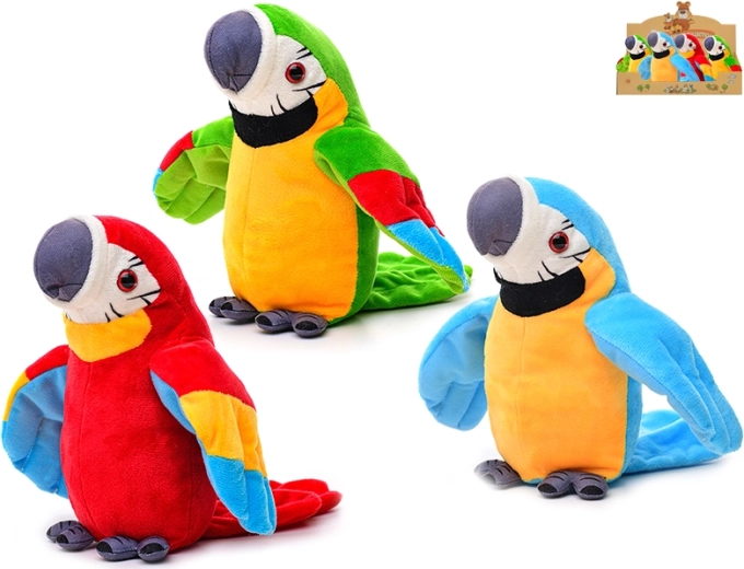 Plüüsist papagoi 15 cm