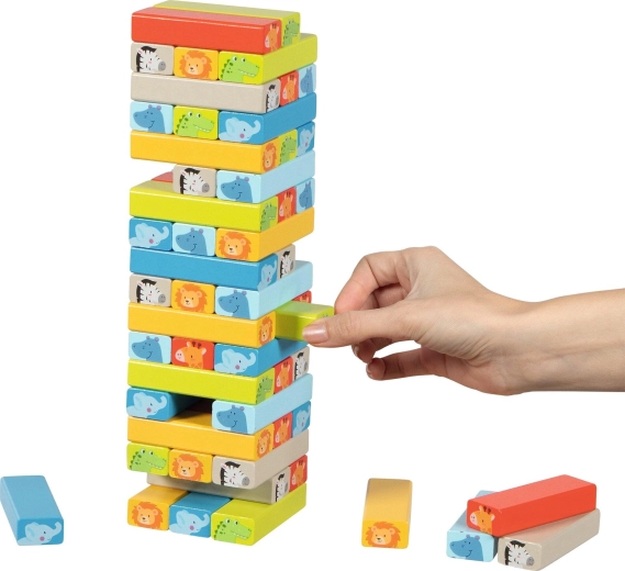 Puidust kukkuv torn loomadega – 1 tk