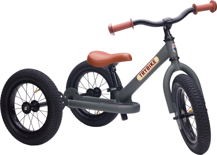 Trybike laste jooksuratas 2-in-1 (kolmerattaline ja jooksuratas) hall matt
