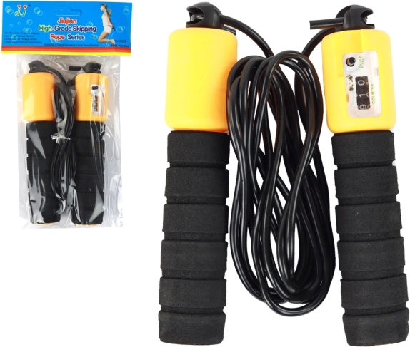 Hüppenöör must-oranž loenduriga fitness