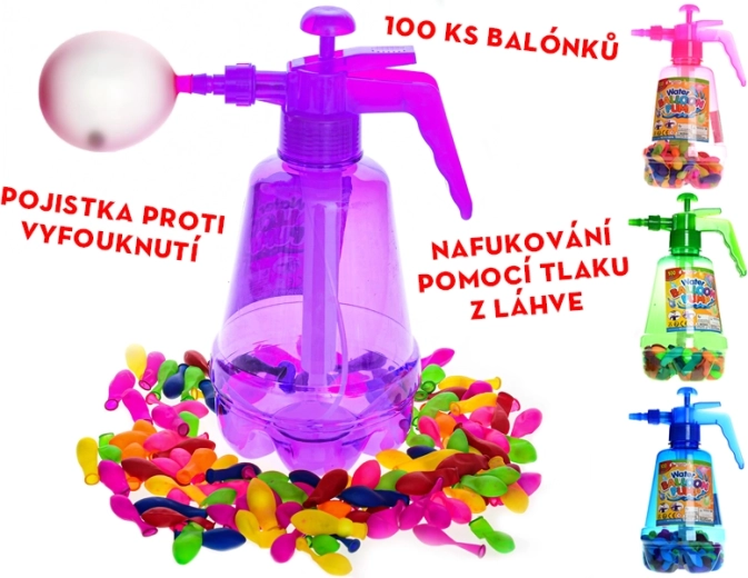 Veeõhupommid täitepumbaga – komplekt 100 õhupalliga suviseks lõbuks
