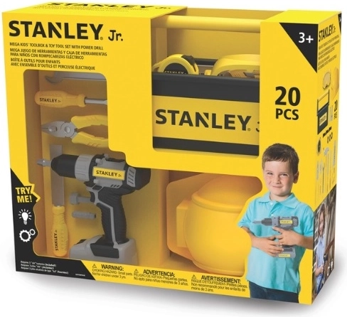 Stanley Jr. laste tööriistakomplekt akutoitega trelliga (20 osa)