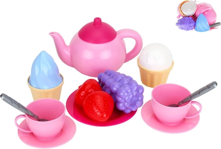 Tea set with desserts for kids, 15 pcs