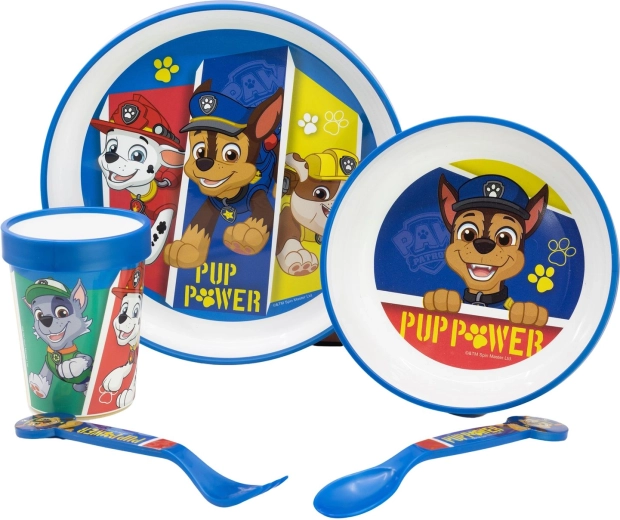 Paw Patrol Pup Power premium libisemiskindel hommikusöögikomplekt 5 osaga