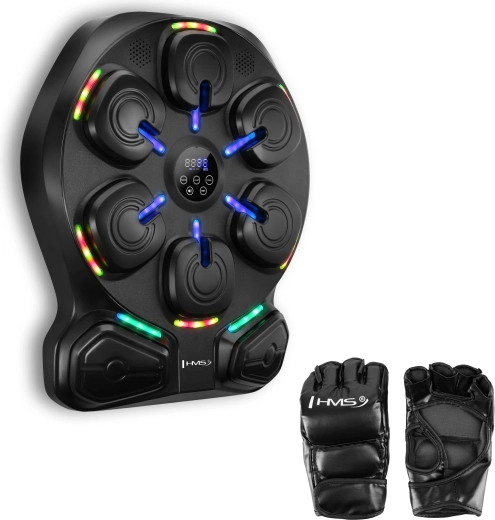 Elektrooniline poksitreeningu sihtmärk HMS TB13 LED-i, Bluetoothi ja kinnastega