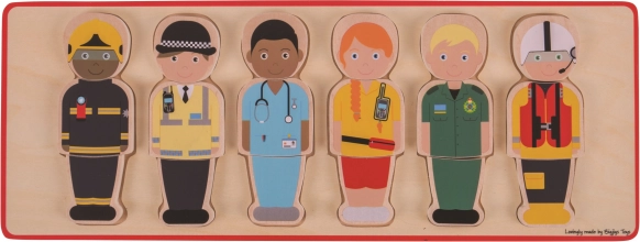 Wooden Insert Puzzle Rescue Team