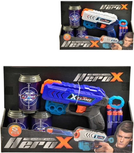 Hero-X foam gun with suction darts and targets