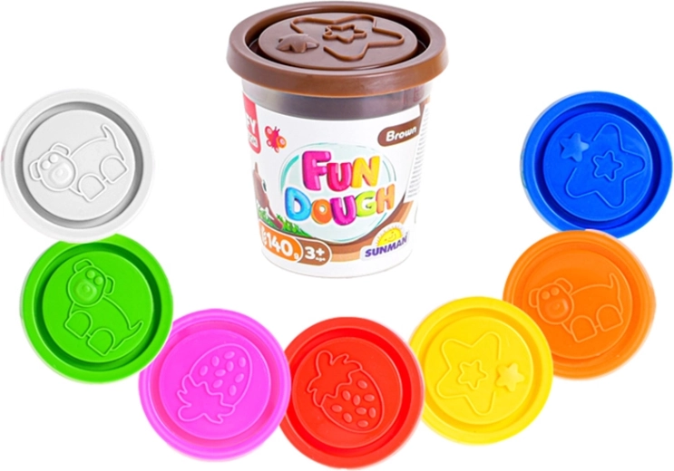 Modeling clay in a tub 140 g – set of 8 colors