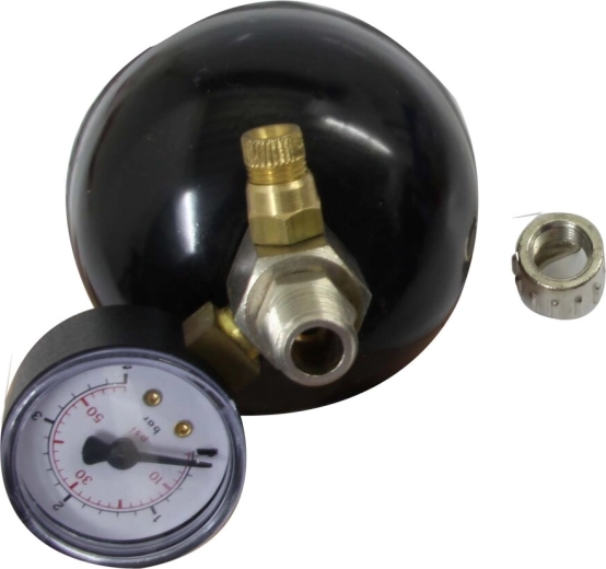 JAMARA pressure accumulator tank with pressure gauge and preset