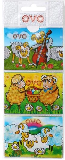 Shrink sleeves for Easter eggs Lambs, 9 pcs