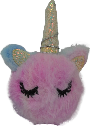Pom-pom Unicorn Keychain
