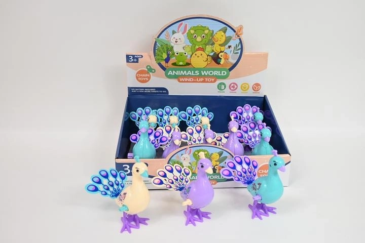 Wind-up Peacock – Walking Figurine (1 pc)