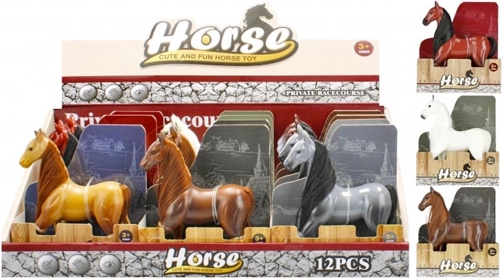 Plastic Horse with Mane - 1 Piece