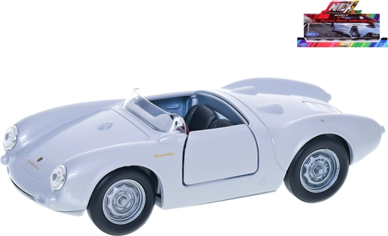 Welly Porsche 550 Spyder hõbedane metallist automudel 12 cm
