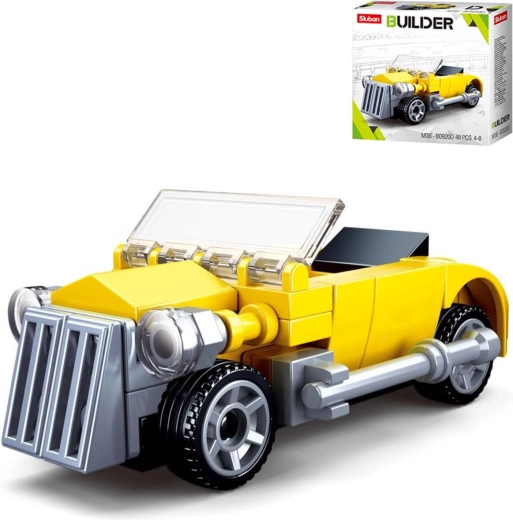 Sluban Builder yellow vintage convertible – building set with 48 pieces