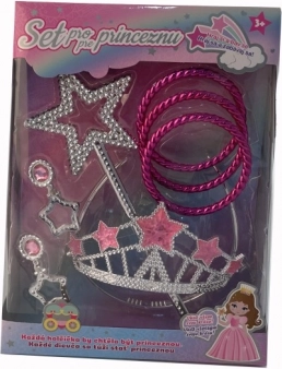 Princess set for kids with crown, earrings and bracelets