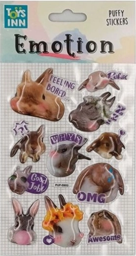 Stnux Puffy Emotion Bunny Stickers
