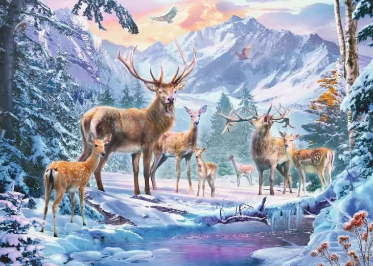 Ravensburger pusle Hirved talvel 1000 tükki