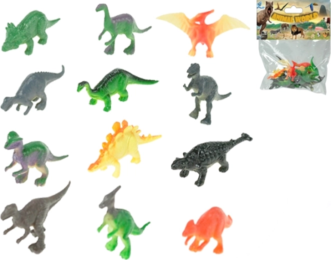 Set of Dinosaur Figures 5 cm, 12 Species, 12 pcs in Bag