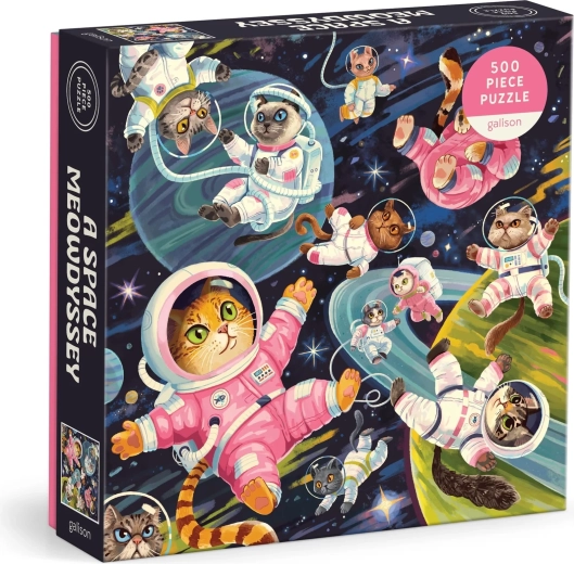 Square Puzzle Space Cat Odyssey 500 Pieces GALISON