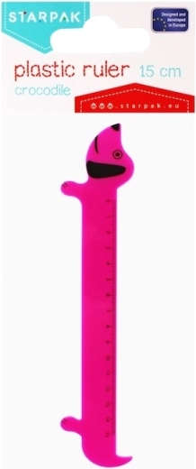 Pink dog ruler 15 cm STARPAK - 1 piece