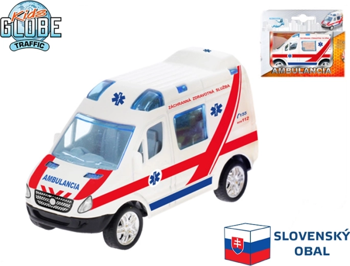 Kids Globe Traffic Sloveenia kiirabi tagasikeritava mehhanismiga, 8 cm