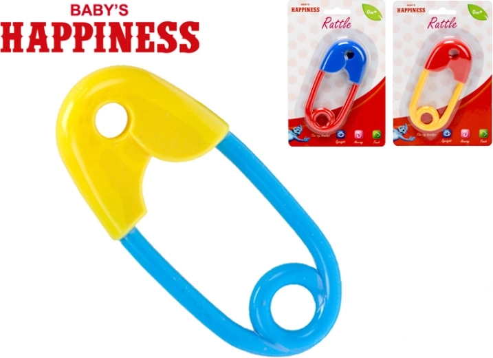 Kõristi nööpnõel 12 cm Baby’s Happiness, 3 värvi, alates 0 kuust