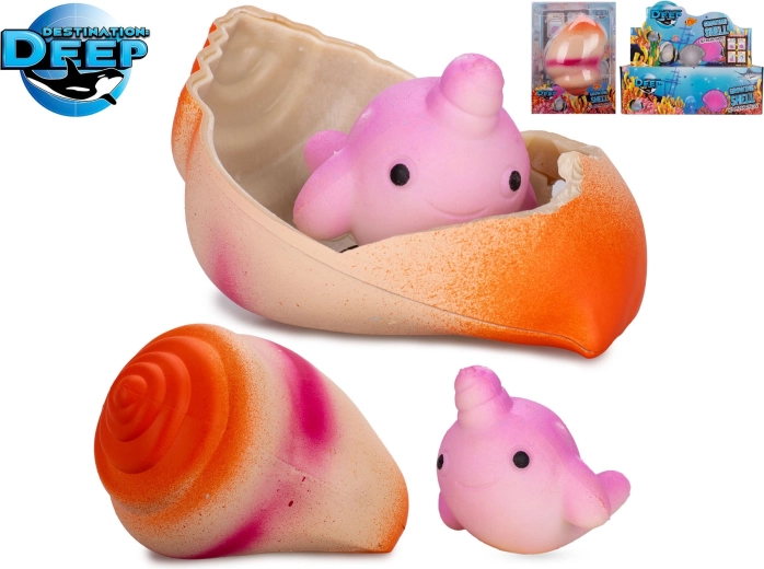 Destination Deep hatching sea creature in a shell