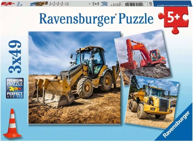 Puzzle RAVENSBURGER Construction Machines 3×49 pieces
