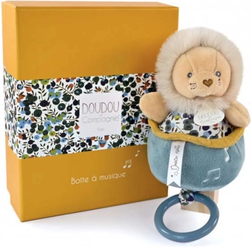 Kinkekomplekt – muusikamehhanismiga plüüsist lõvipoeg 20 cm