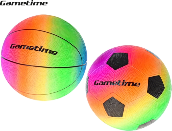 GAMETIME Rainbow Ball 23 cm – basketball or soccer
